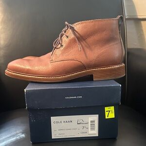 Cole Haan Men's Tan Leather Chukka Boots